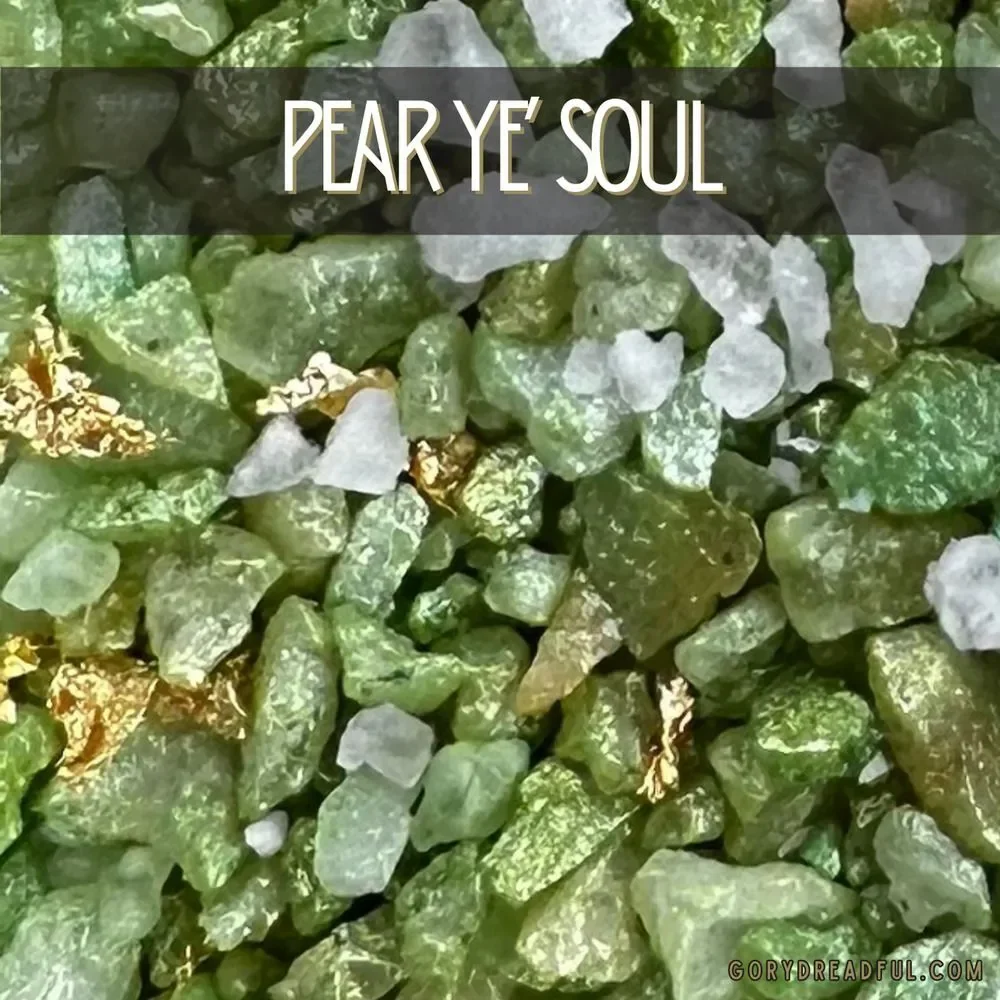 Pear Ye' Soul Sizzling Room Salt Potpourri: Anjou Pear White Musk Amber Scent